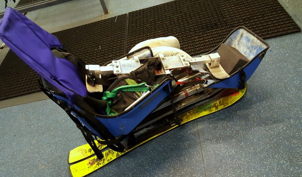 Accessible Skiing in Glasgow sit ski close up