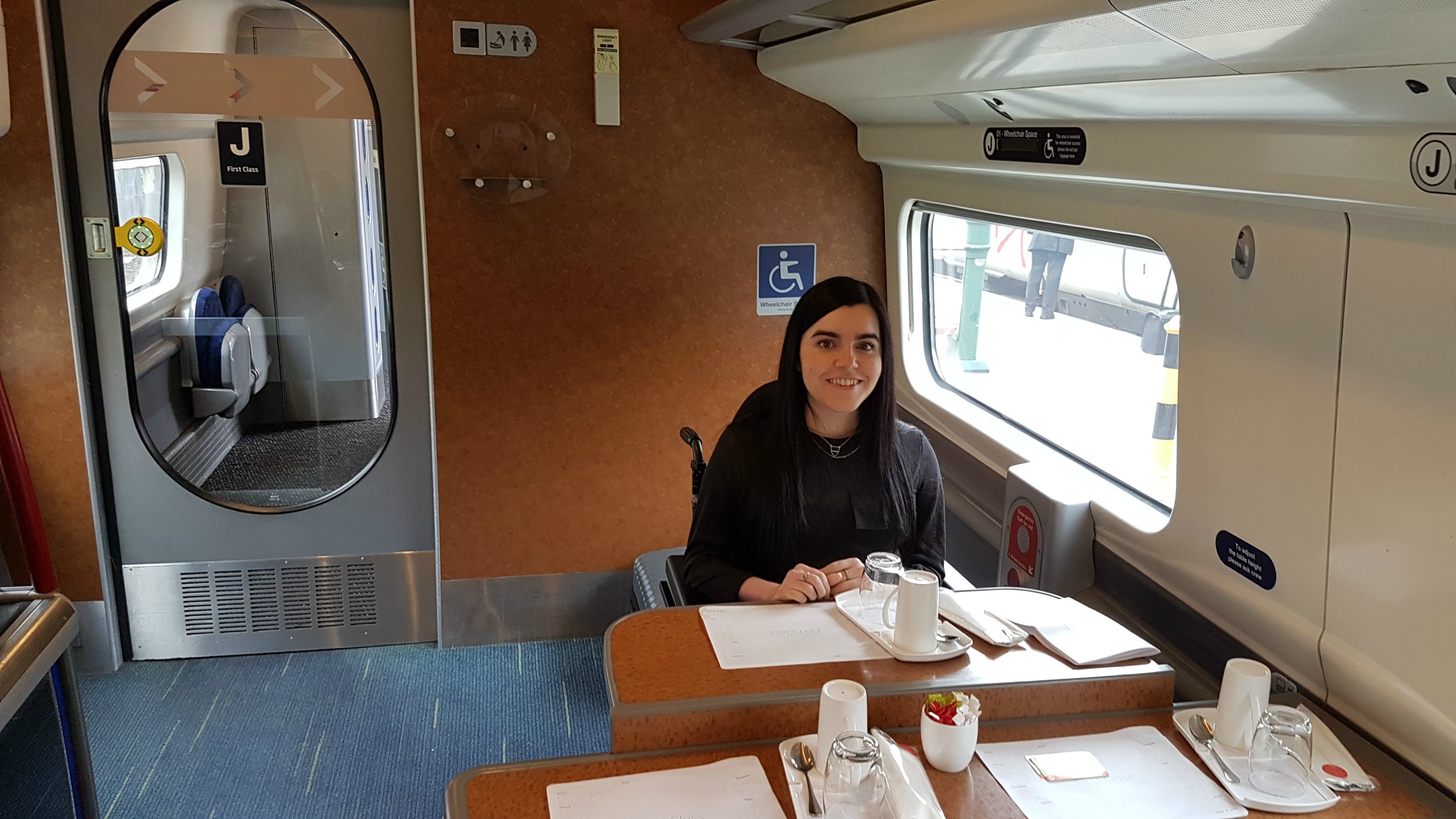 Virgin Trains first class wheelchair accessible seat onboard