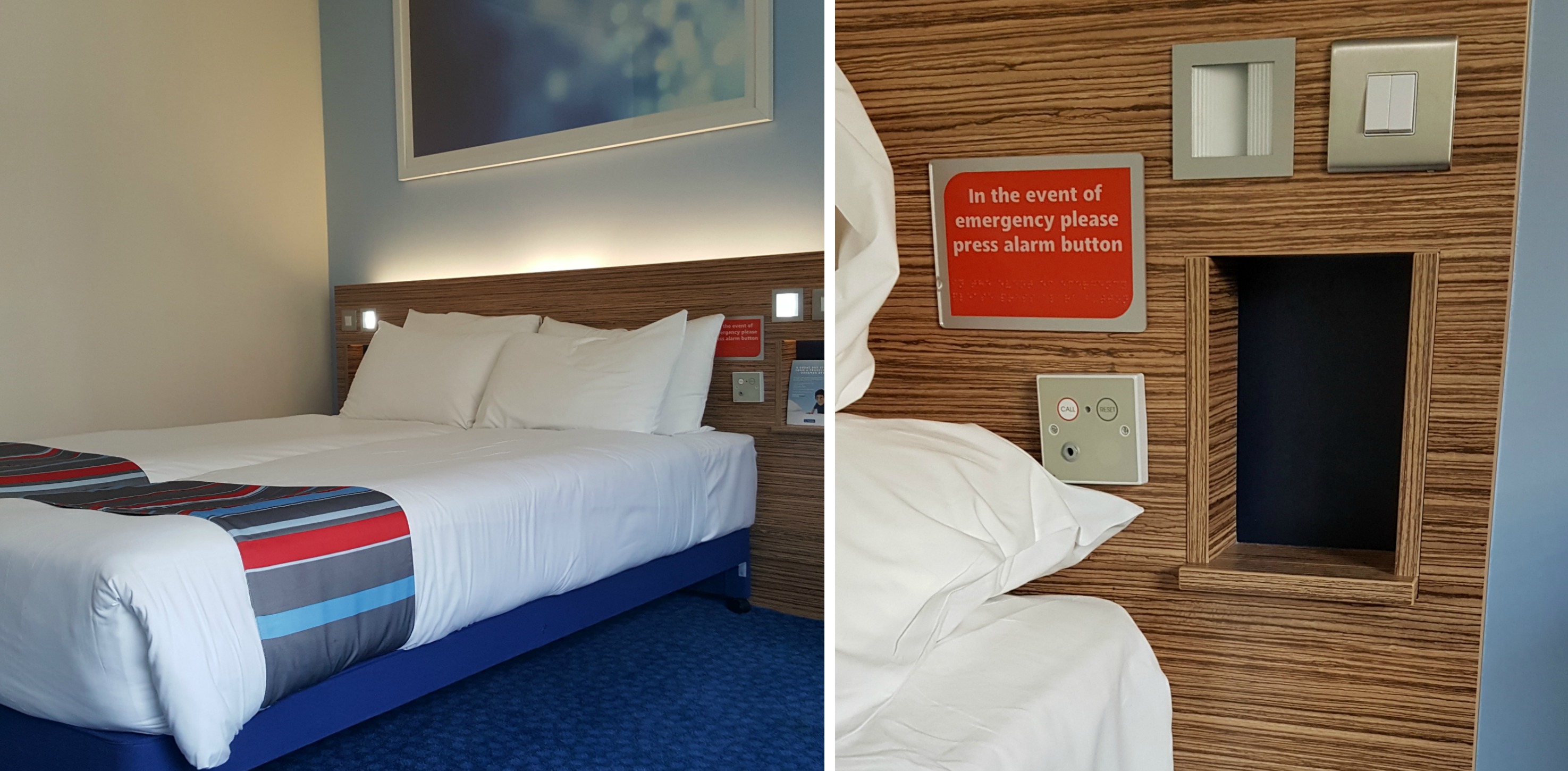 Travelodge Waterloo London accessible room call button