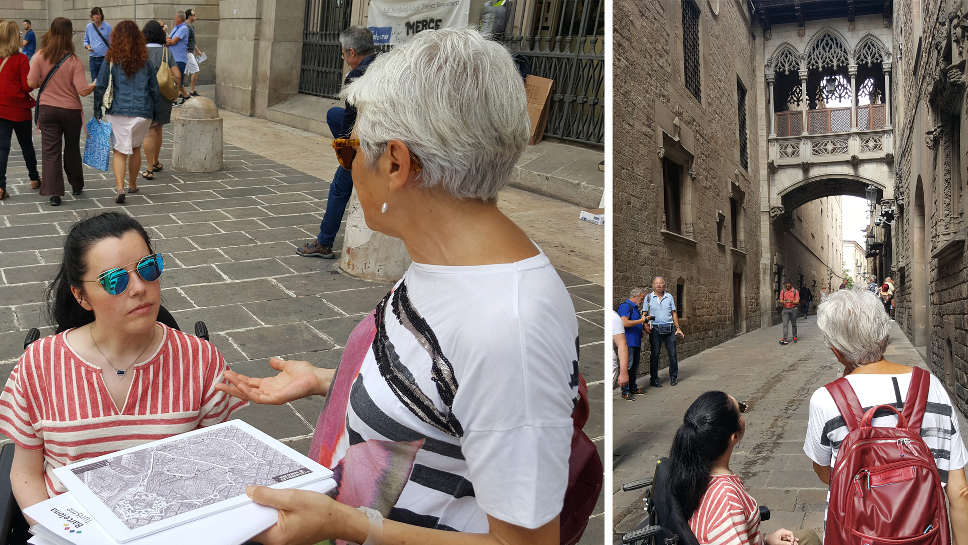 Wheelchair accessible Easy Barcelona Walking Tour gothic quarter