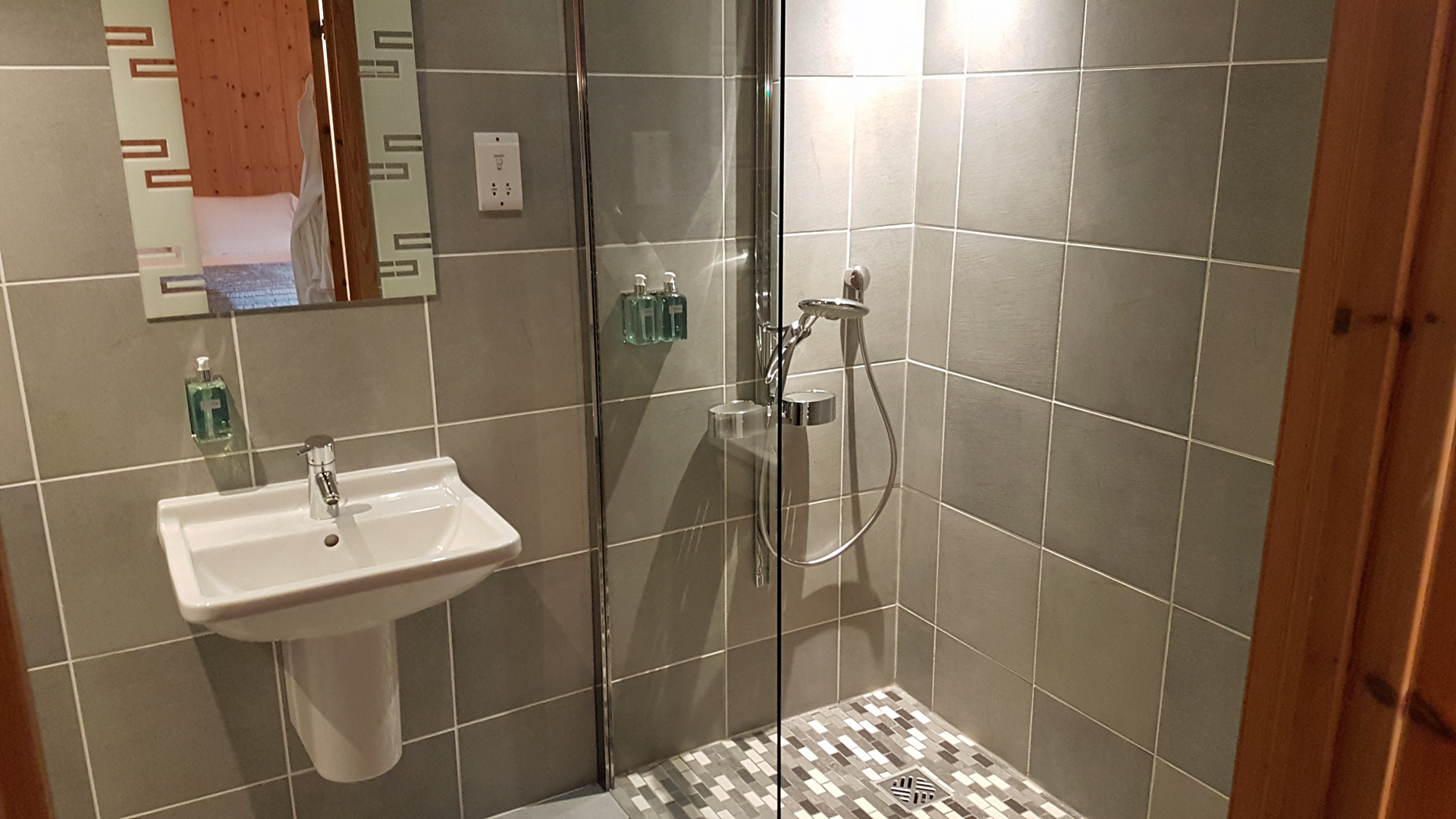 Second bathroom at The Ramsay Airhouses Luxury Self Catering Lodges in Scottish Borders