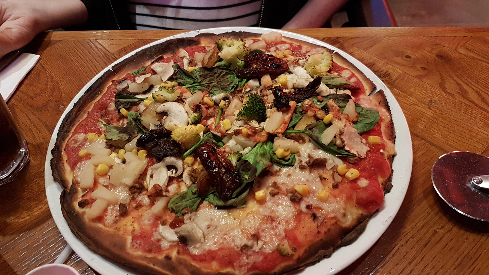 Vegan pizza from Pizza Punks Glasgow