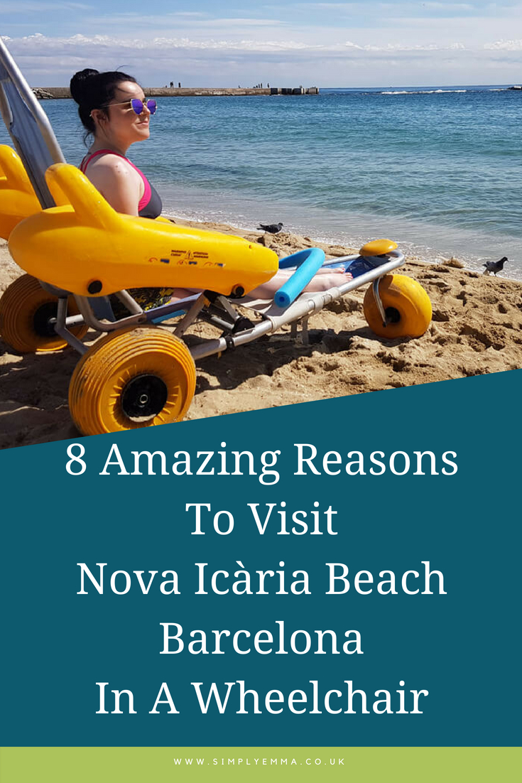 8 Amazing Reasons To Visit Nova Icària Beach Barcelona In A Wheelchair Pinterest Image