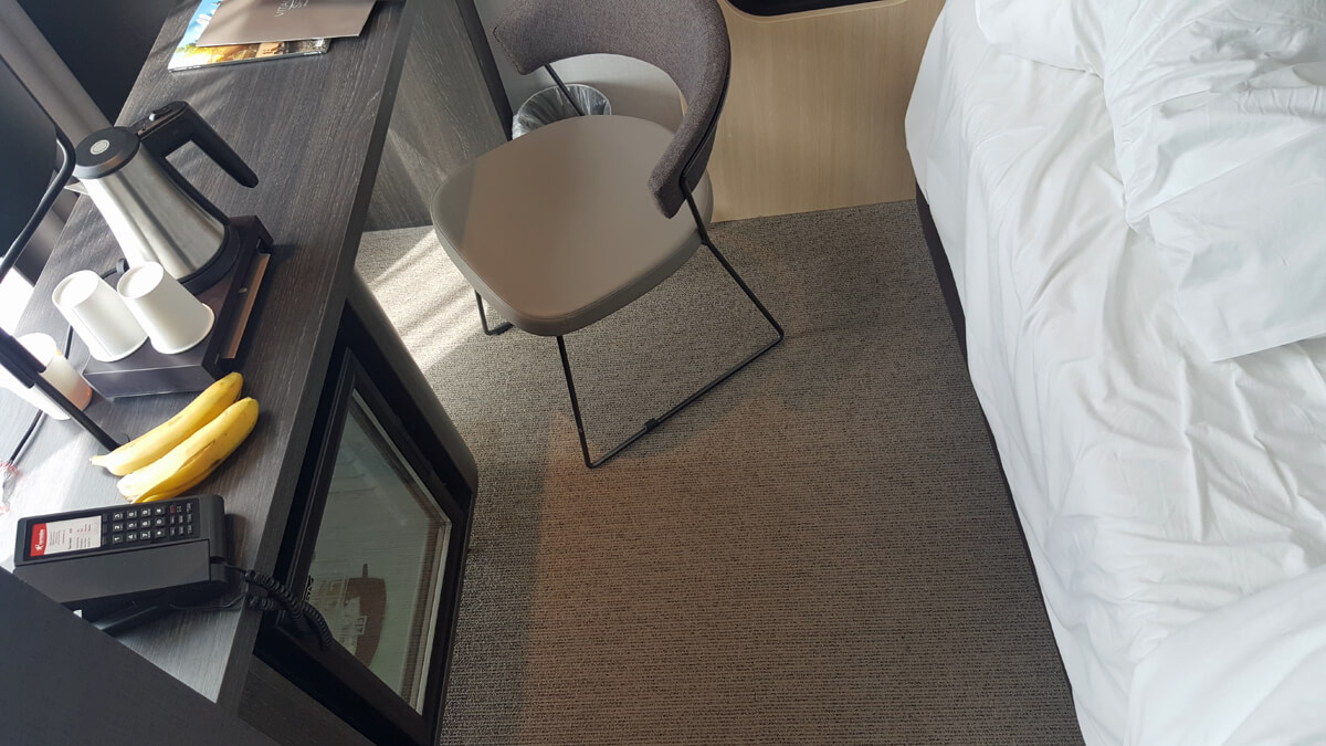 Corendon Vitality Hotel Amsterdam Wheelchair Accessible Hotel In Amsterdam: Space between the bed and desk was a little tighter and not so roomy for a wheelchair to fit.