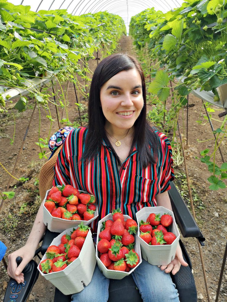 Strawberry Picking In A Wheelchair Cairnie Fruit Farm Simply Emma
