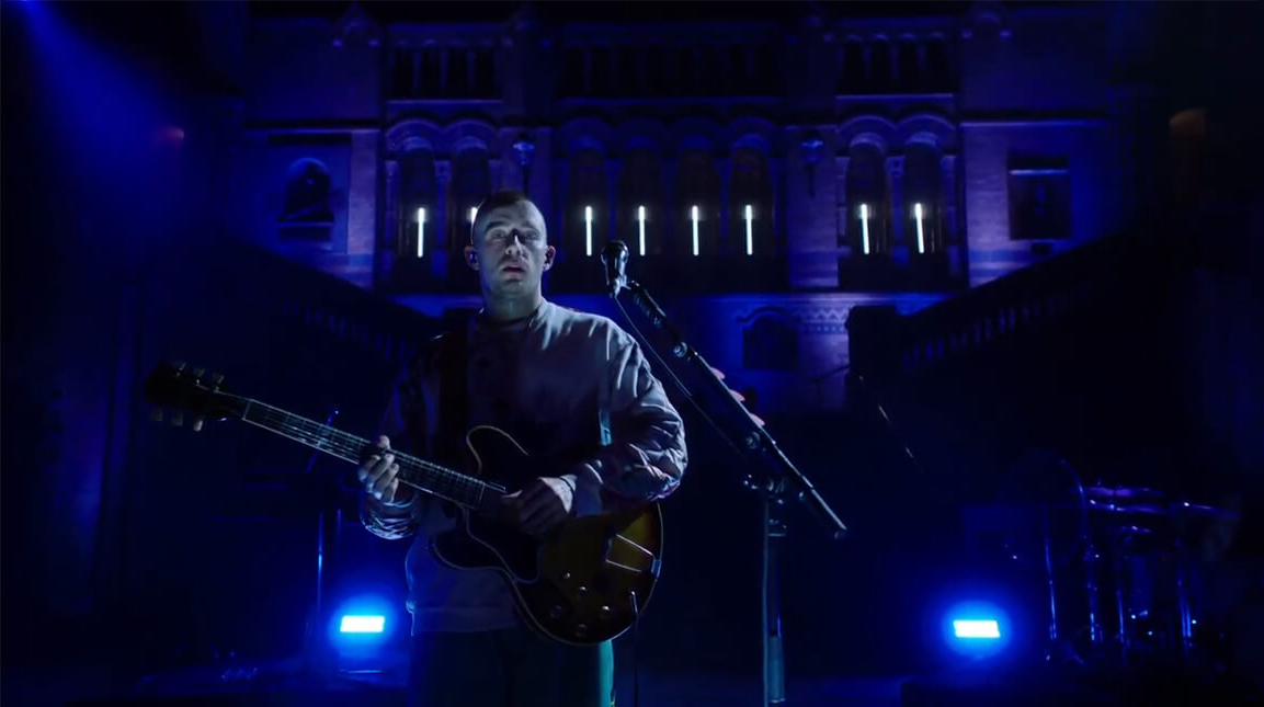 Dermot Kennedy at the virtual gig at Natural History Museum in London.