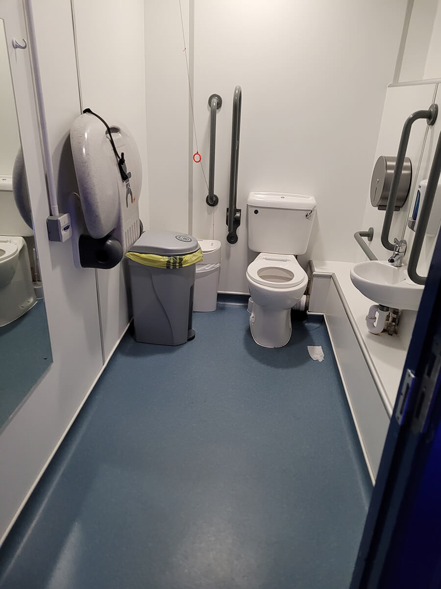 Wheelchair accessible toilet at SEA LIFE London Aquarium