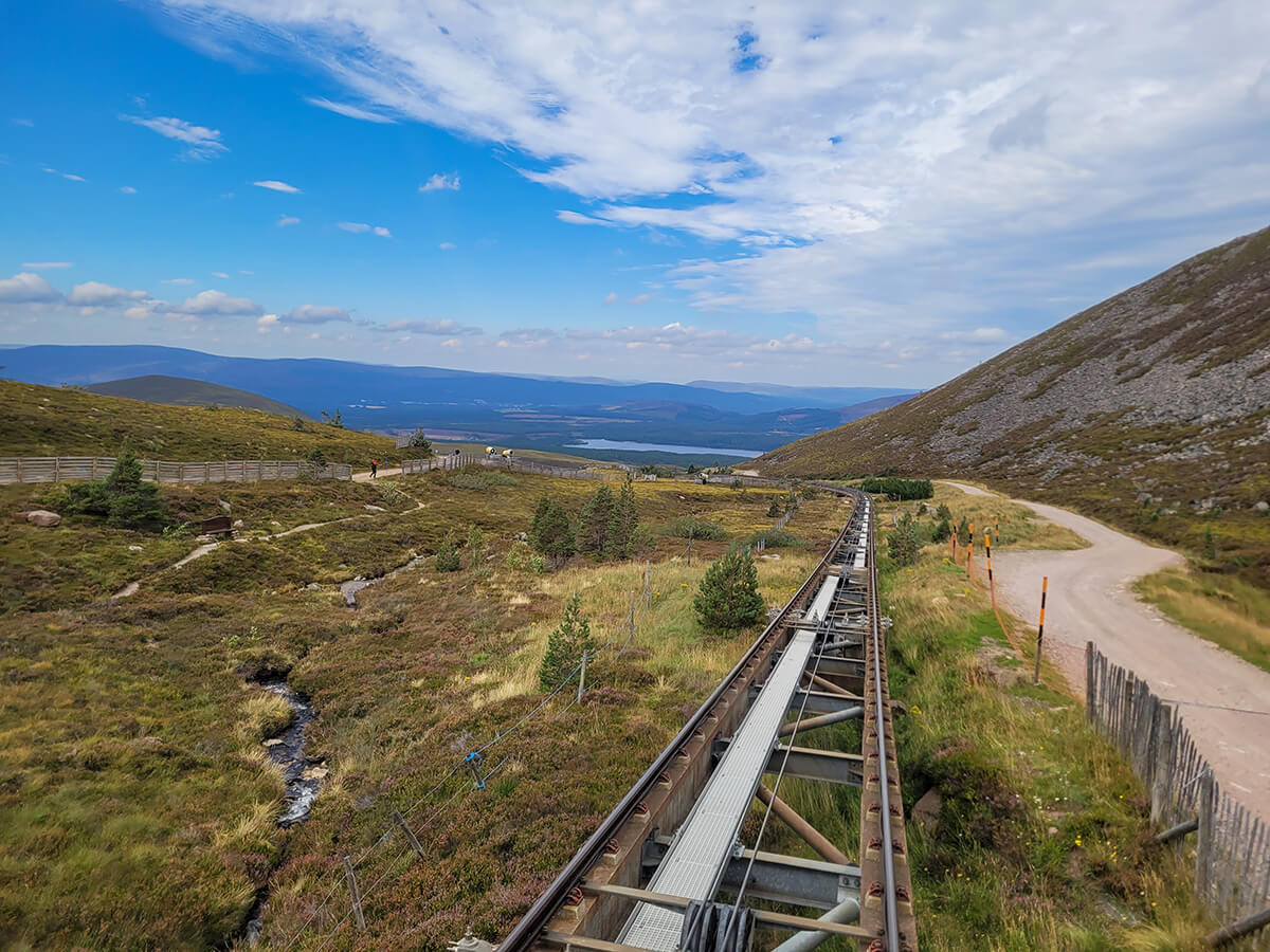 View from the Cairngorm Mountain Resort’s funicular railway