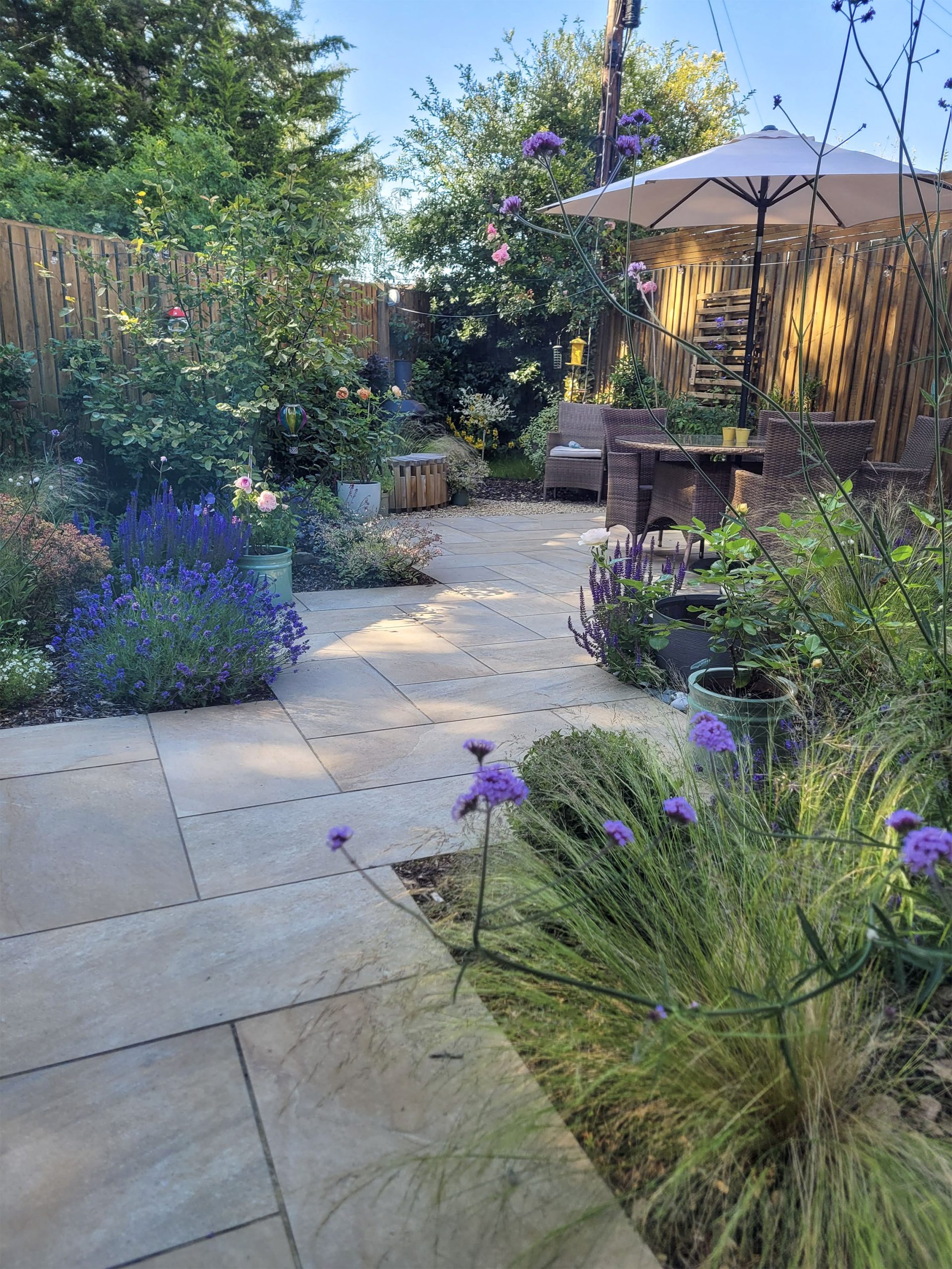Garden after it's been transformed using a design by Alan Titchmarsh.