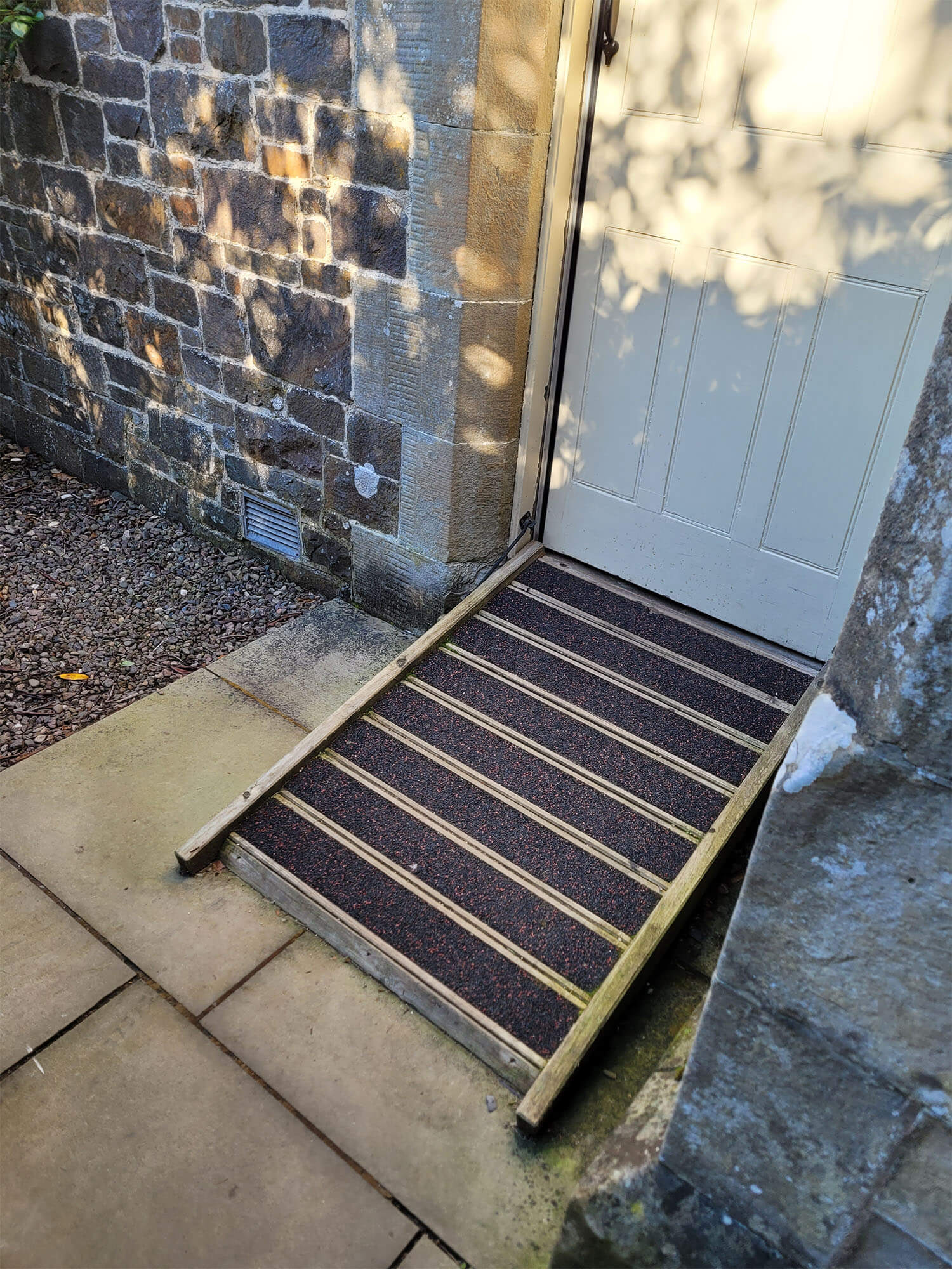 A small wheelchair ramp providing access to The Chapel at Abbotsford House.