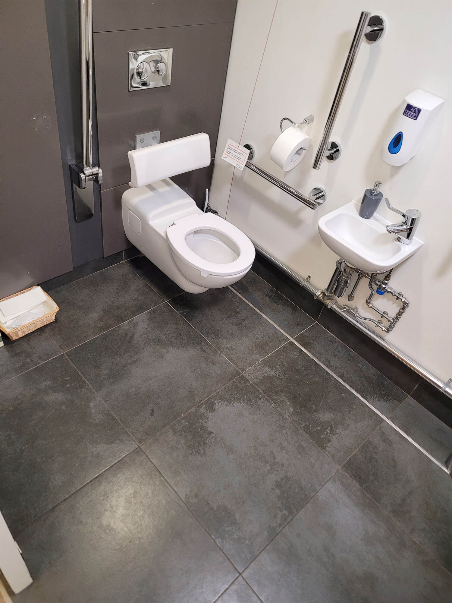 Accessible toilet at Abbotsford visitor centre. The home of Sir Walter Scott in Scottish Borders