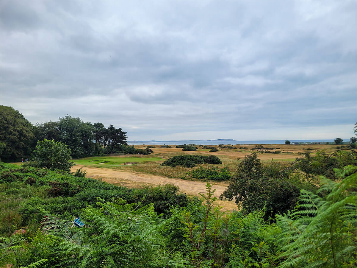 Silverburn Park golf course and beach in the distance