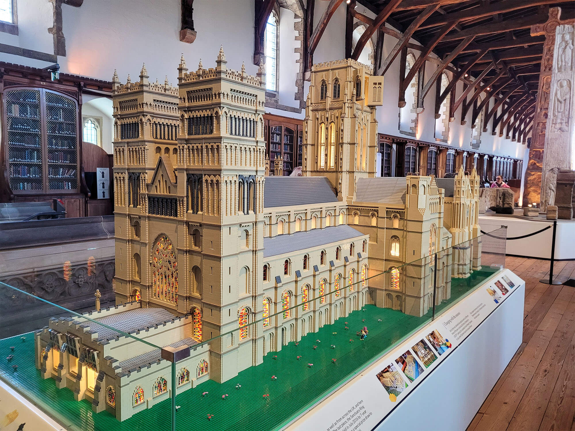 A giant build of Durham Cathedral made out of 300,000 LEGO bricks.