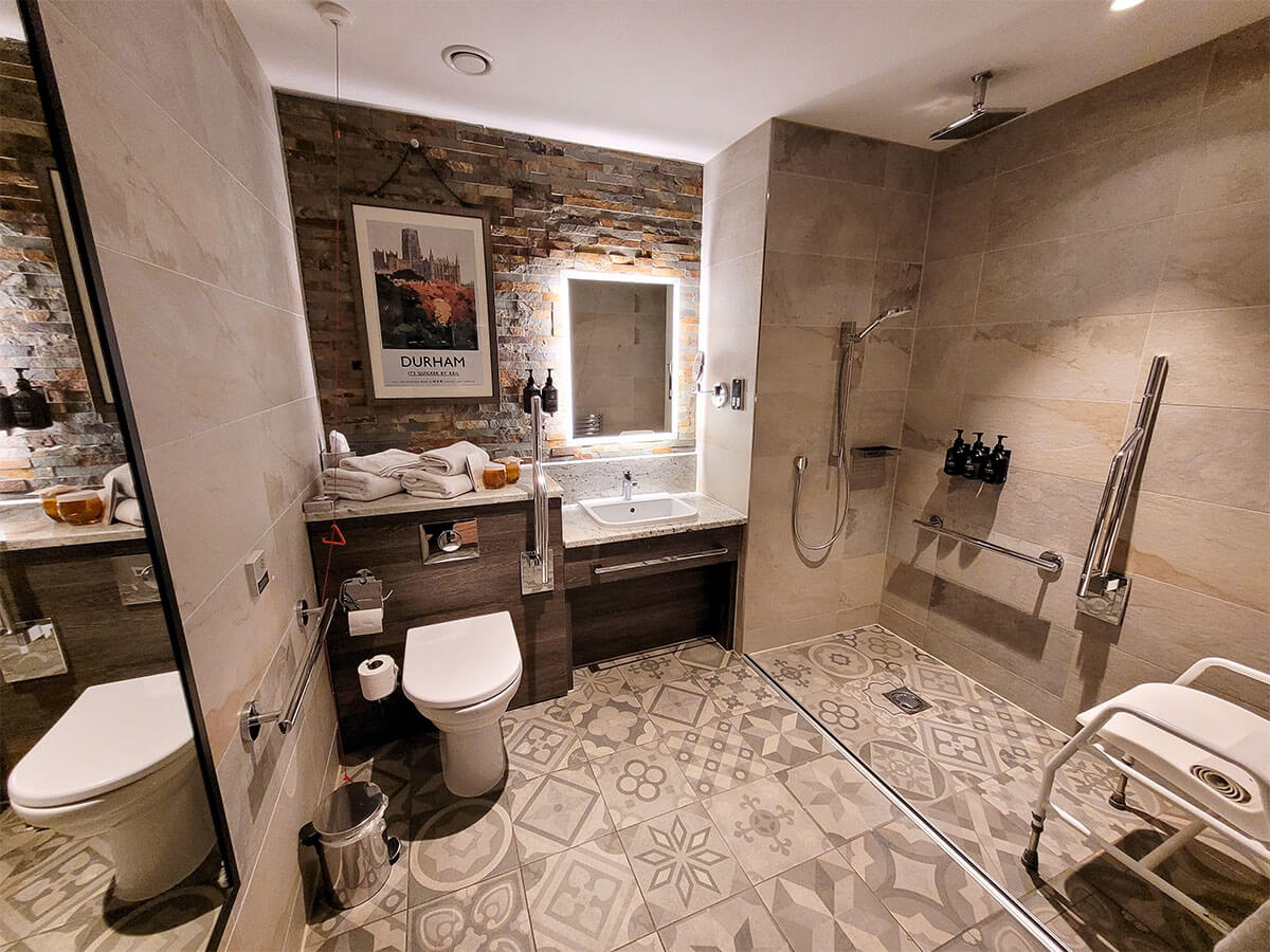 Hotel Indigo Durham accessible bathroom
