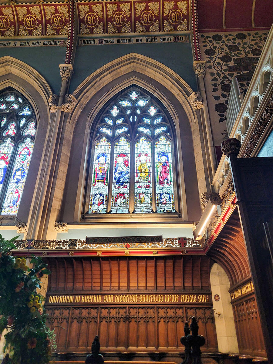 Ushaw Historic House Chapel stain glass windows